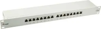 Patch panel EQUIP 327316, 16 porta, Cat5e, 1U, rackmount, ngjyrë gri