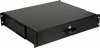 Sirtar rack EQUIP 19 inç 2U, i zi, me bravë
