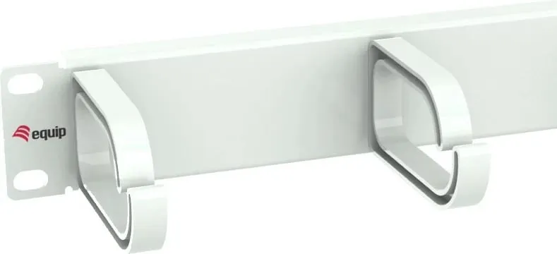 Panel menaxhimi kabllosh Equip 10" 1U, 3 unaza plastike, gri e çelët - 2