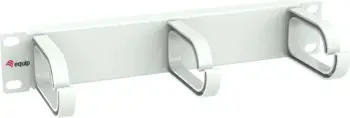 Panel menaxhimi kabllosh Equip 10" 1U, 3 unaza plastike, gri e çelët