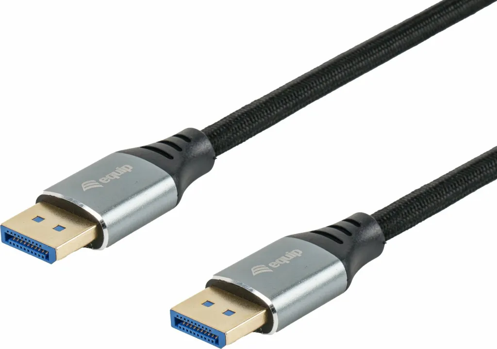 Kabllo DisplayPort Equip 2.1, 3m, 16K, 240Hz, argjendtë/zezë - 1