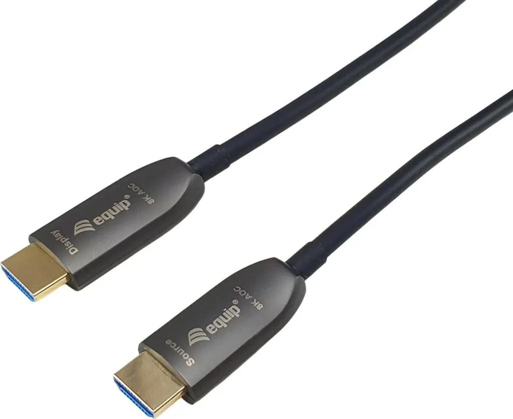 Kabllo HDMI Equip 2.1, 200m, 8K60Hz, HDR, e zezë - 3