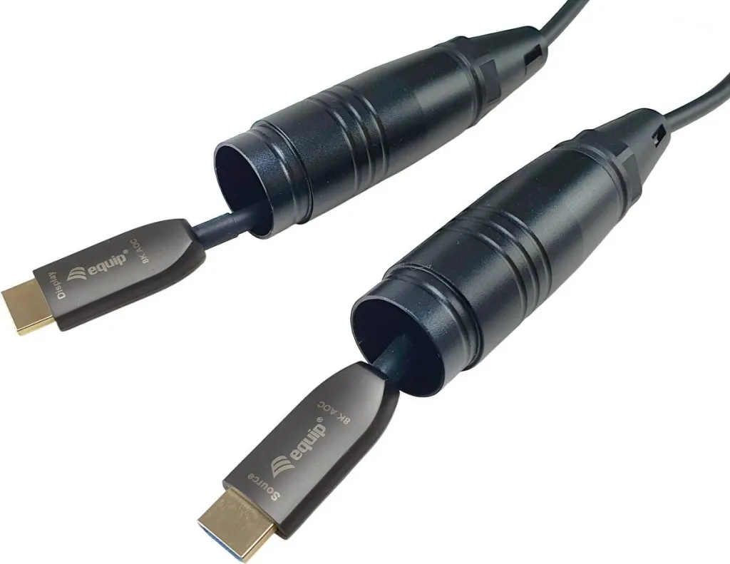Kabllo HDMI Equip 2.1, 200m, 8K60Hz, HDR, e zezë - 6