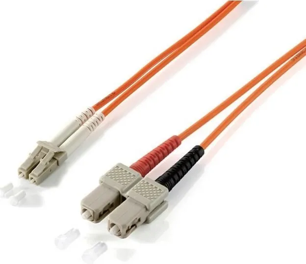 Kabllo optike patch cord Equip LC në SC, 3m, OM1, portokalli - 1