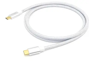 Kabëll USB C në USB C Equip USB 3.2 Gen 2, 1m, 100W, argjendtë/bardhë