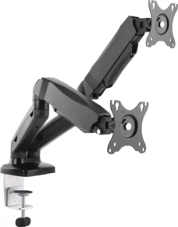 Krah monitori Equip 650121, dy monitorë 17"-32", gas spring, i zi
