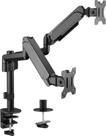 Mbajtës për monitor Equip Tischhalterung, 2 monitora, 17"-32", i zi