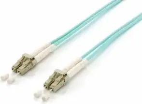 Kabllo optike Equip Patchcord LC-LC (255416), DUPLEX, MM 50/125, OM3, LSOH, 10m, e kaltër