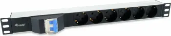 PDU bazik Equip 333312, 1U, 6 dalje, alumini, zi