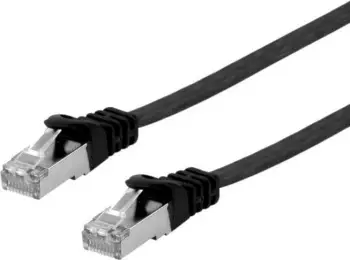 Kabllo rrjeti Equip Cat6A U FTP, 0.5m, flat LSZH, e zezë