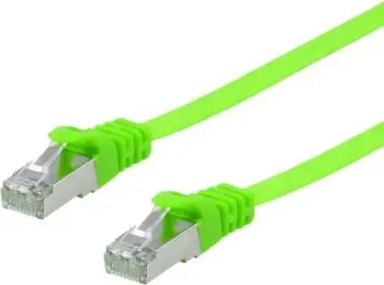 Kabllo rrjeti Equip Cat6a 10m flat, e gjelbër