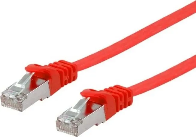 Kabllo rrjeti Equip Cat6a 3m e sheshtë, e kuqe - 1