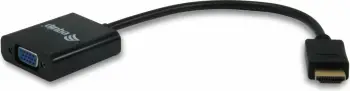Përshtatës EQUIP HDMI D-Sub (VGA) + Jack 3.5 mm (11903607), i zi