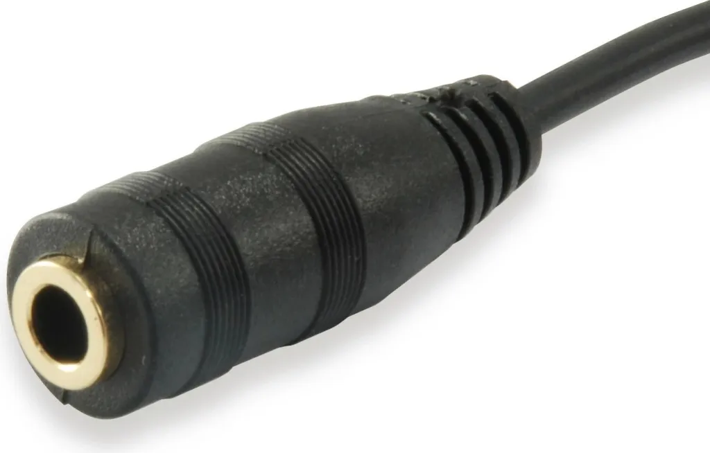 Kabllo EQUIP Jack 3.5mm x 2 0.2m (147941), e zezë - 3