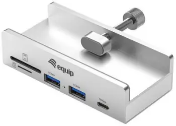 USB hub Equip 5 porta, USB-C në 2x USB-C 2x USB 3.2 5Gbps, argjendtë