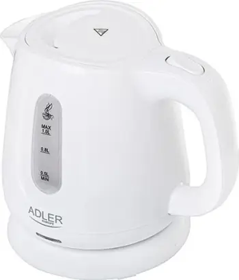 Çajnik elektrik Adler AD 1373, 1.0L, 850W, bardhë