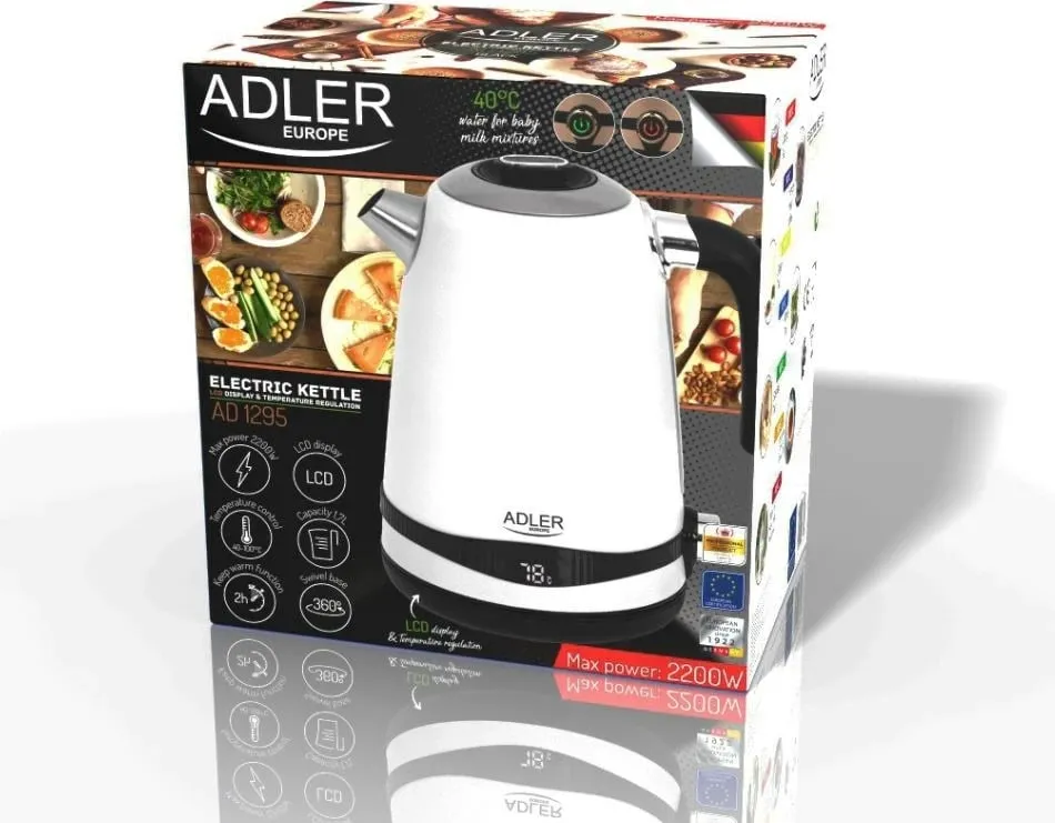 Vluese uji Adler AD 1295W, 2200W, 1.7L, e bardhë - 5