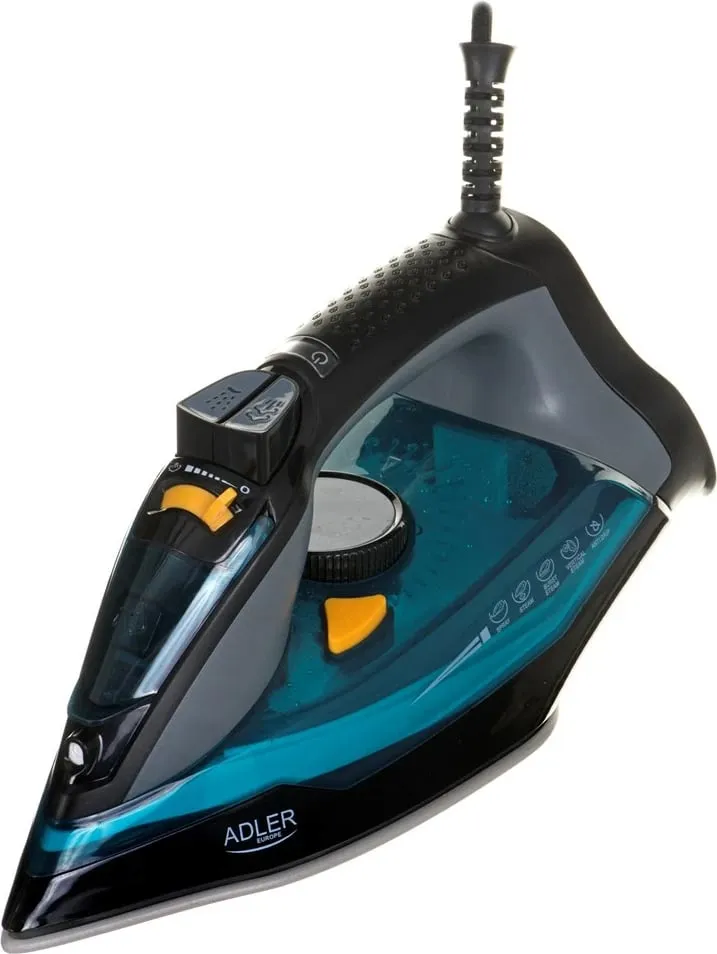 Hekur për hekurosje Adler AD 5032, 2400 W, i zi/kaltër - 1