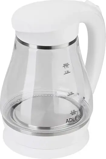 Çajnik elektrik Adler AD 1274 B, 1.7 L, Bardhë, Transparent