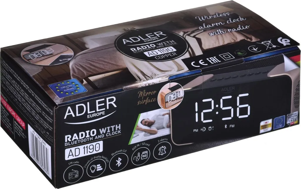 Radio & orë digjitale ADLER AD 1190cr, LED, e zezë - 8