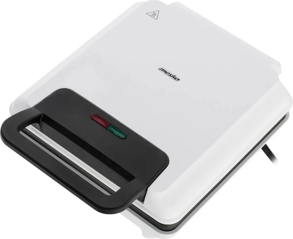 Aparat për waffle Mesko MS 3091, 1800W, pllaka me veshje Teflon, i bardhë - 1