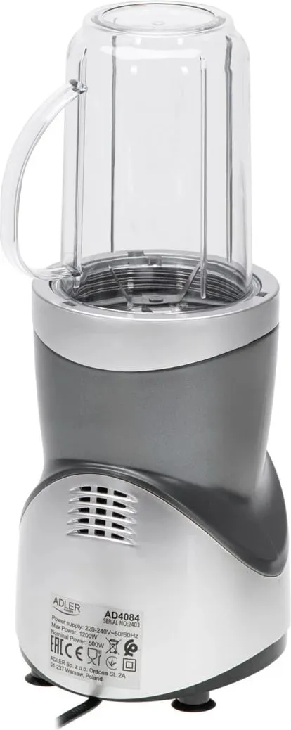 Blender tavoline Adler AD 4084, 0.7L, xham, 1200W, i zi - 3