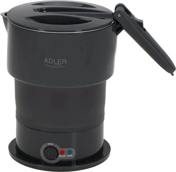 Ibrik elektrik Adler AD 1377g, silikon, 0.6L, Gri - 1