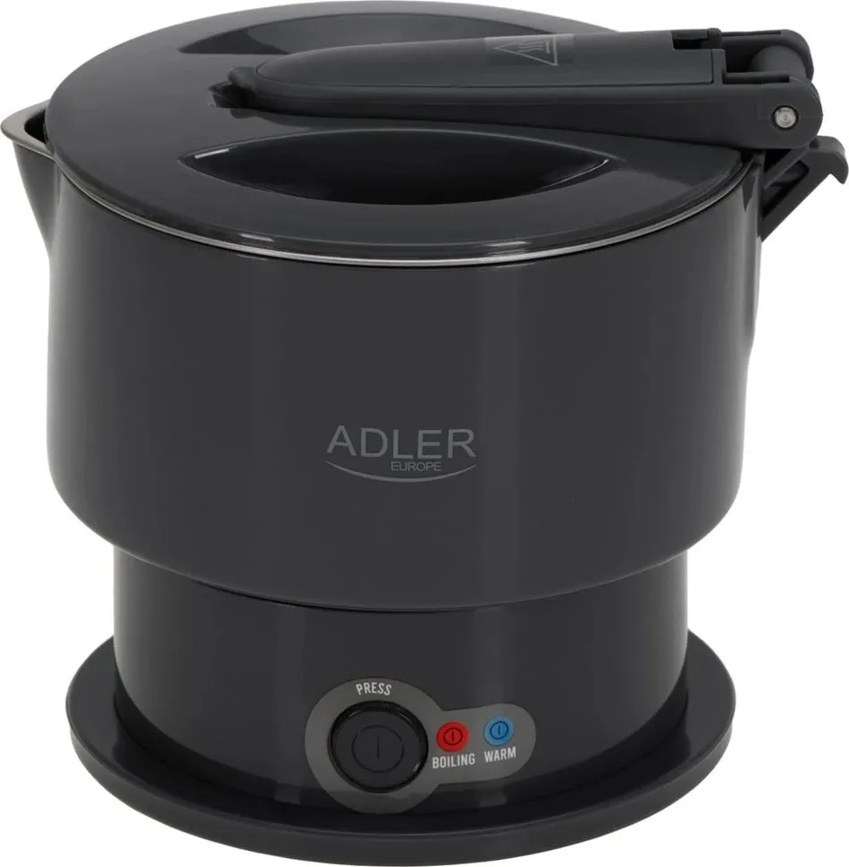 Ibrik elektrik Adler AD 1377g, silikon, 0.6L, Gri - 2