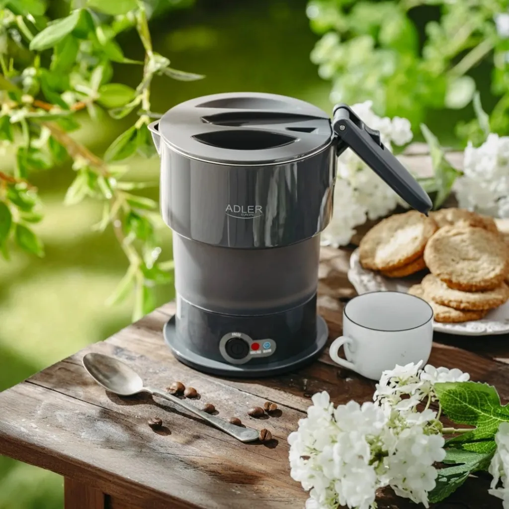 Ibrik elektrik Adler AD 1377g, silikon, 0.6L, Gri - 9