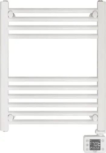 Radiator elektrik banjoje me shkallë, 400W, termostat me programues, i bardhë