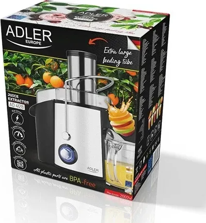 Shtrydhëse frutash Adler AD 4128, 1000W, shishe 1L, inox - 5