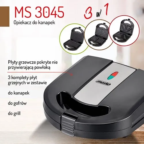 Toster Adler MS 3045, 3n1 750W; i zi - 13