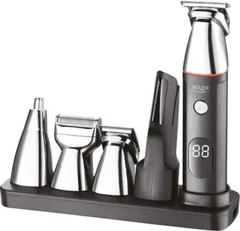 Set rroje dhe trimmer Adler AD 2946, 5 në 1, ekran LCD, i zi