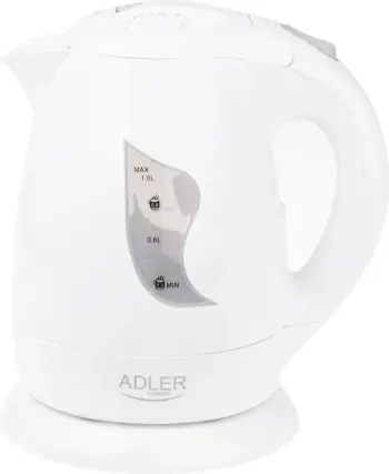 Çajnik elektrik Adler AD 08w, 1.0 litra, bardhë