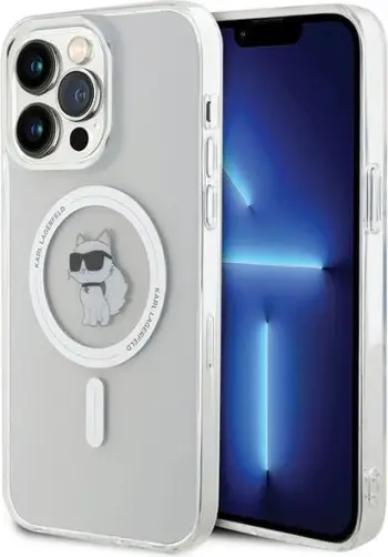 Mbështjellës Karl Lagerfeld IML Choupette MagSafe për iPhone 14 Pro Max, Transparent