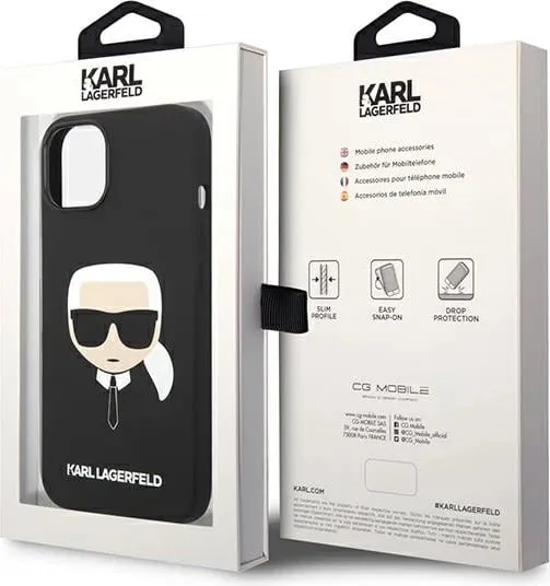 Mbulesë telefoni Karl Lagerfeld KLHMP14MSLKHBK, për iPhone 14 Plus, silikon, MagSafe, e zezë - 3