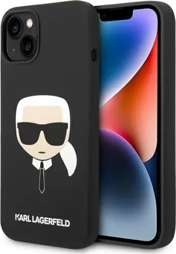 Mbulesë telefoni Karl Lagerfeld KLHMP14MSLKHBK, për iPhone 14 Plus, silikon, MagSafe, e zezë