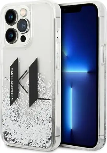 Mbrojtëse Karl Lagerfeld KLHCP14XLCRSGRS për iPhone 14 Pro Max, e argjend