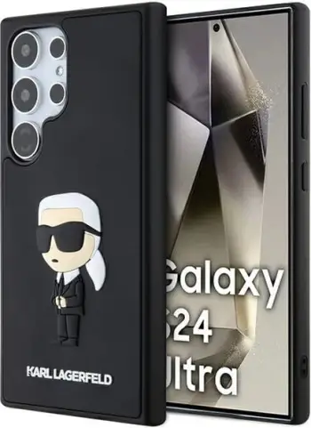 Mbështjellës Karl Lagerfeld 3D Rubber Ikonik për Samsung Galaxy S24+, i zi