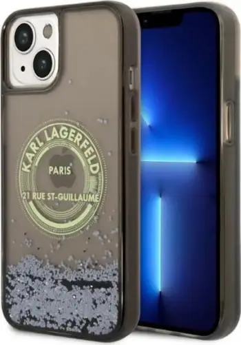 Mbulesë telefoni Karl Lagerfeld KLHCP14MLCRSGRK, për iPhone 14 Plus, hardcase Liquid Glitter, e zezë