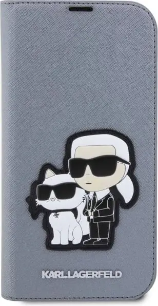 Mbulesë telefoni Karl Lagerfeld KLBKP14XSANKCPG, për iPhone 14 Pro Max, tip bookcase, argjendtë