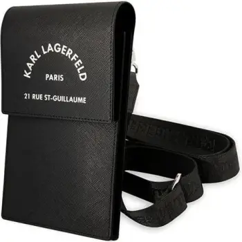 Çantë për telefon Karl Lagerfeld Embossed RSG, e zezë