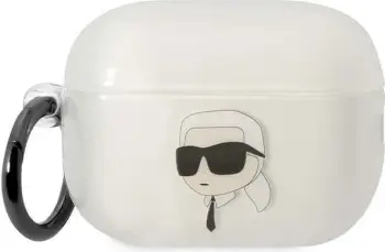 Mbulesë Karl Lagerfeld KLAP2HNIKTCT për Apple AirPods Pro 2, transparente, me varëse