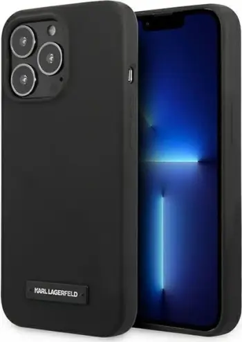 Mbështjellës Karl Lagerfeld KLHCP13XSMHKNPK për iPhone 13 Pro Max, silikon, i zi