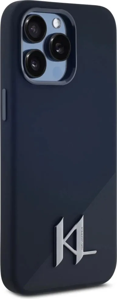 Mbështjellës Karl Lagerfeld Silicone Shadow Metal Initial MagSafe për iPhone 15 Pro, i zi - 4