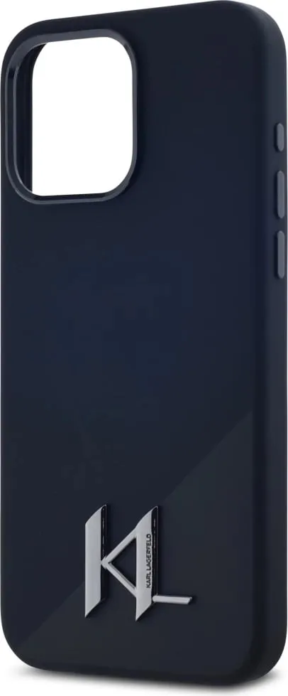 Mbështjellës Karl Lagerfeld Silicone Shadow Metal Initial MagSafe për iPhone 15 Pro, i zi - 6