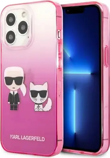 Futrollë për telefon Karl Lagerfeld KLHCP13LTGKCP, për iPhone 13 dhe 13 Pro 6.1", hardcase, rozë gradient
