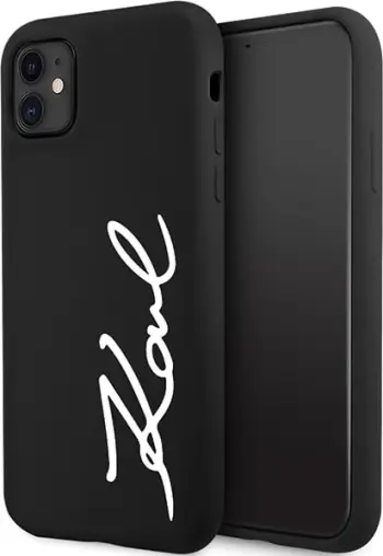 Mbulesë telefoni Karl Lagerfeld KLHCN61SKSVG, për iPhone 11 XR, silikon hardcase, e zezë