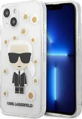 Mbështjellës Karl Lagerfeld KLHCP13SHIKCK për iPhone 13 mini 5.4", transparent Ikonik Karl