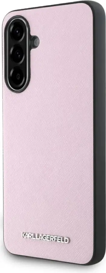 Mbështjellës Karl Lagerfeld Saffiano Metal Logo për Samsung Galaxy A56, Rozë